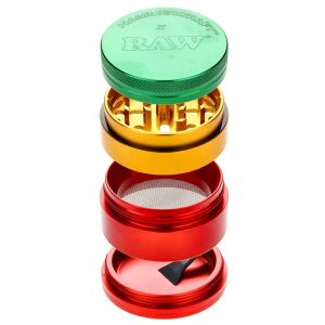 RAW x Hammercraft Grinder Aluminium 55mm 4 Parts Rasta